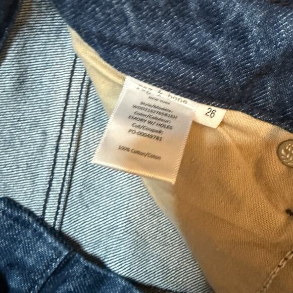 Rag and Bone Women's Jeans High Rise Crop Flare Maya Button Fly Size 26 27x26 - Picture 10 of 14